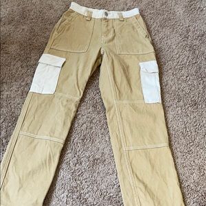 PacSun cargo painter pants color block